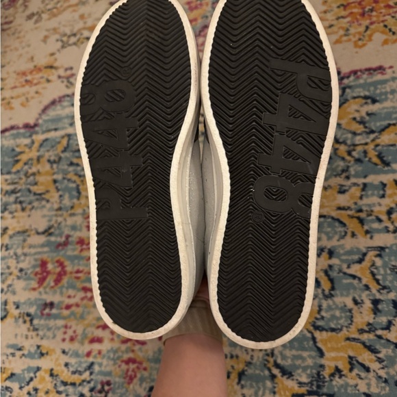 P448 Silver and Black Glitter Sneakers - Picture 4 of 5